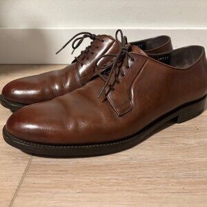 Salvatore Ferragamo Brown Leather Lace-up Derby Dress Shoes - 10.5